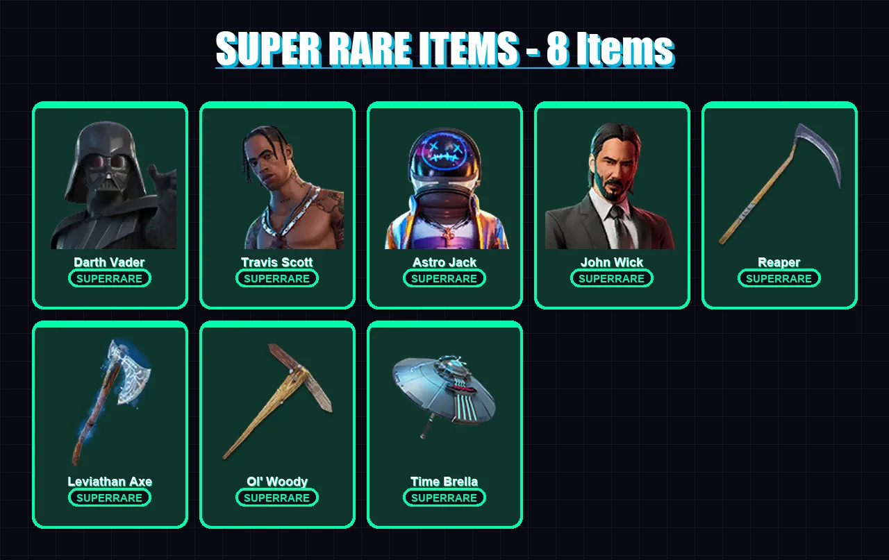 [PC/PSN] | Darth Vader | Travis Scott | Astro Jack | John Wick | Renzo the Destroyer | 604 skin | 571 pickaxe | 611 emote | 328 glider | Lv6576