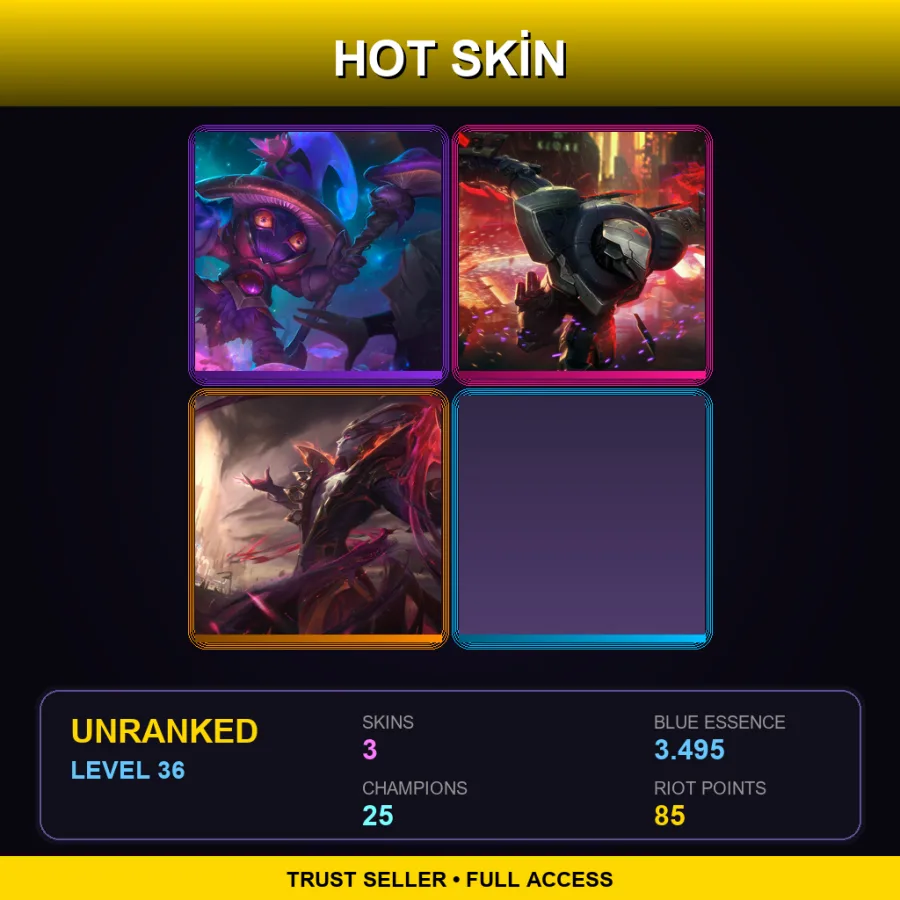 EUNE | Lv36 | Unranked | 3 Skin | 25 Champ