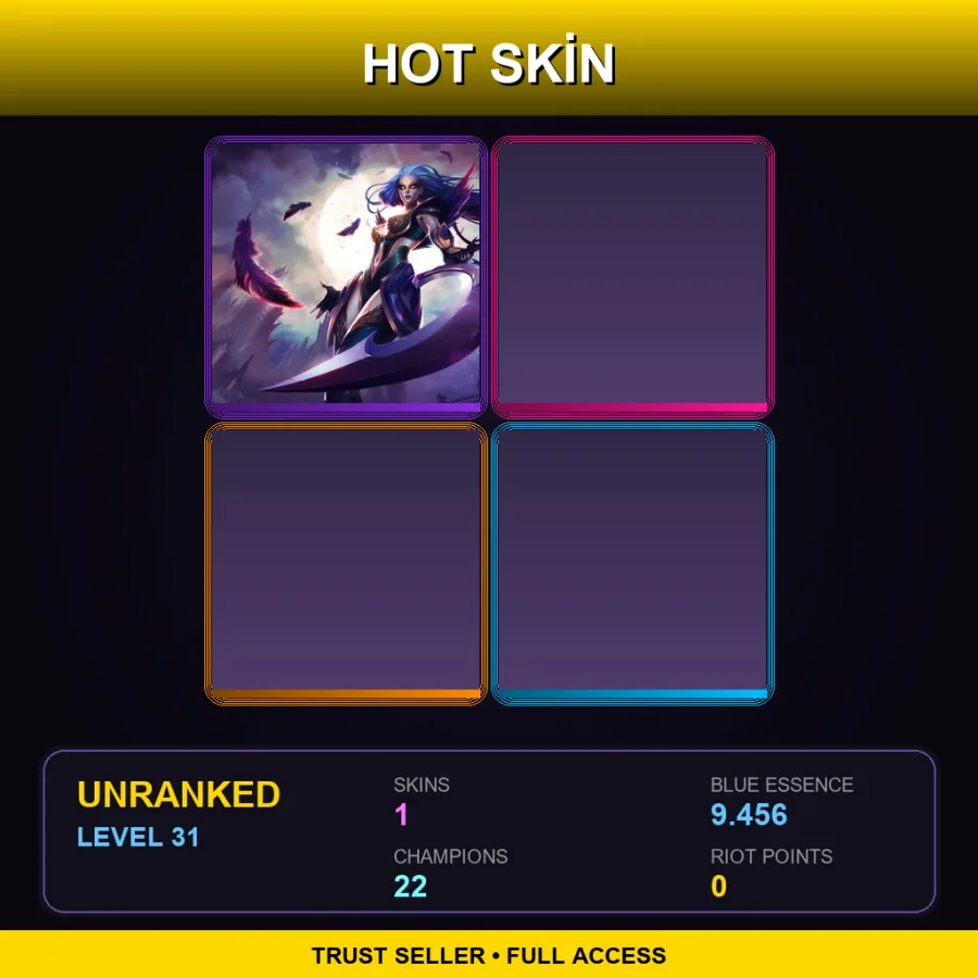 LAN | Lv31 | Unranked | 1 Skin | 22 Champ