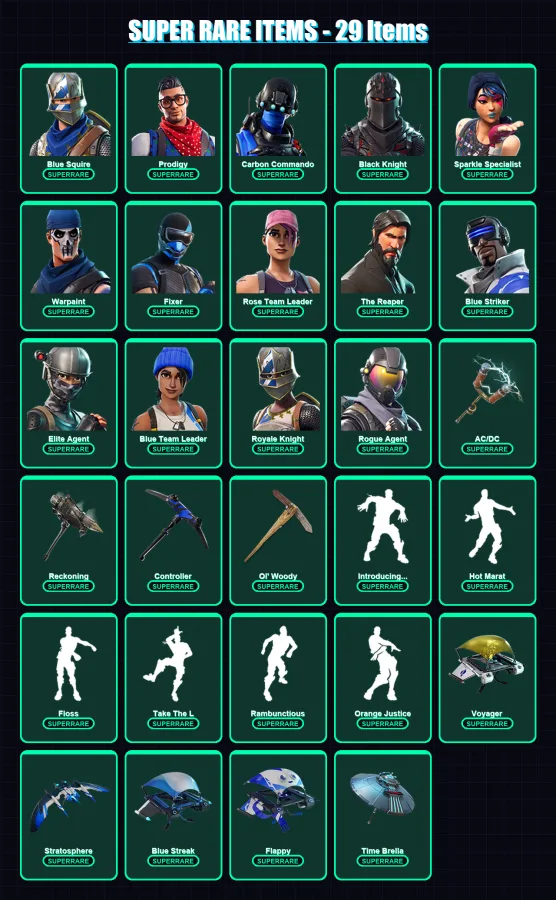 [PS4/PS5/XBOX/PC] | Blue Squire | Prodigy | Carbon Commando | 134 skin | Lv1099