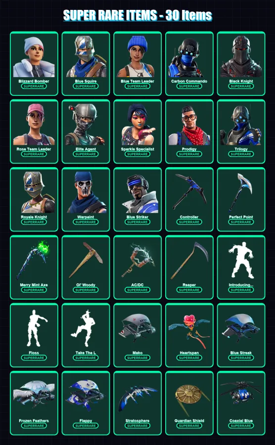 [PC/XBOX/PSN] | Blizzard Bomber | Blue Squire | Blue Team Leader | 99 skin | Lv1386 — Fortnite account