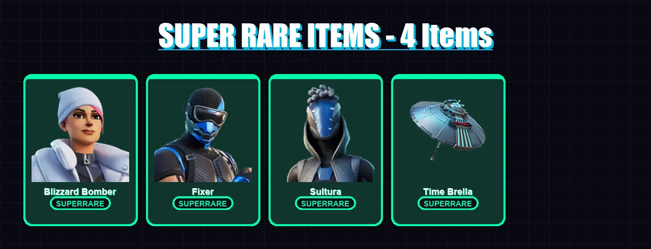 [PS4/PS5/XBOX/PC] | Blizzard Bomber | Fixer | Sultura | Malik | Era | 78 skin | 159 pickaxe | 82 emote | 125 glider | Lv1721