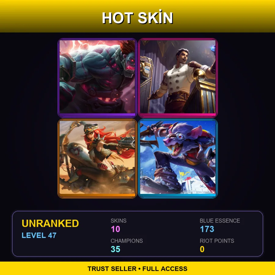 LAS | Lv47 | Unranked | 10 Skin | 35 Champ — Slay Belle Katarina