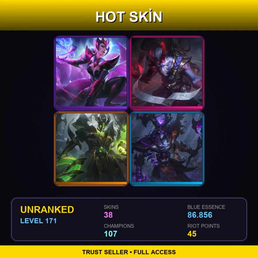 EUNE | Lv171 | Unranked | 38 Skin | 107 Champ — Prehistoric Anivia