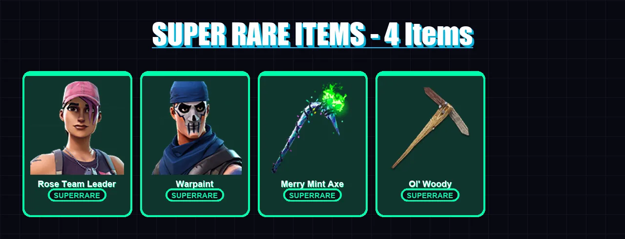[PC/XBOX/PSN] | Rose Team Leader | Warpaint | Gear Specialist Maya | Rox | Vendetta | 57 skin | 61 pickaxe | 57 emote | 58 glider | Lv777