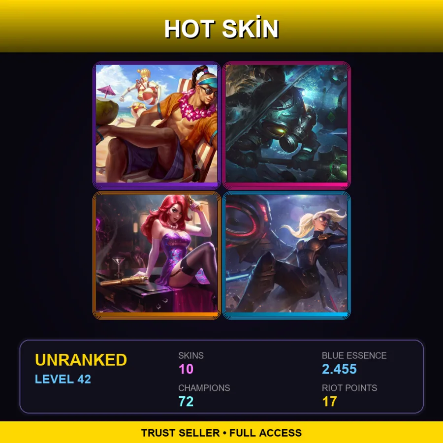 EUNE | Lv42 | Unranked | 10 Skin | 72 Champ