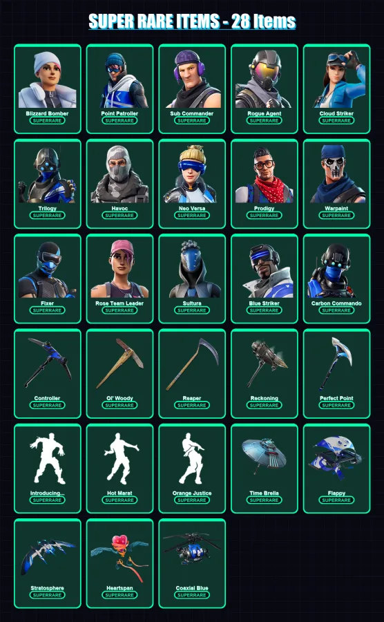 [PS4/PS5/XBOX/PC] | Blizzard Bomber | Point Patroller | Sub Commander | 136 skin | Lv1421