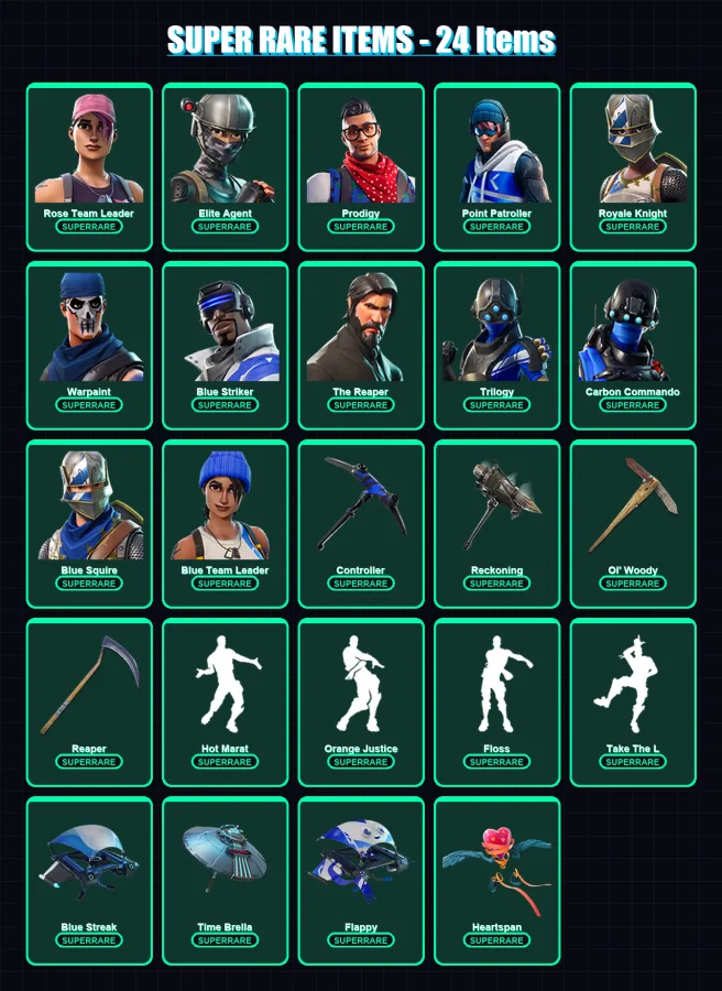 [PS4/PS5/XBOX/PC] | Rose Team Leader | Elite Agent | Prodigy | 93 skin | Lv1798