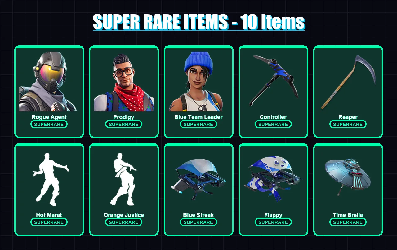 [PC/XBOX] | Rogue Agent | Prodigy | Blue Team Leader | Peter Griffin | Valor | 57 skin | 57 pickaxe | 51 emote | 61 glider | Lv715