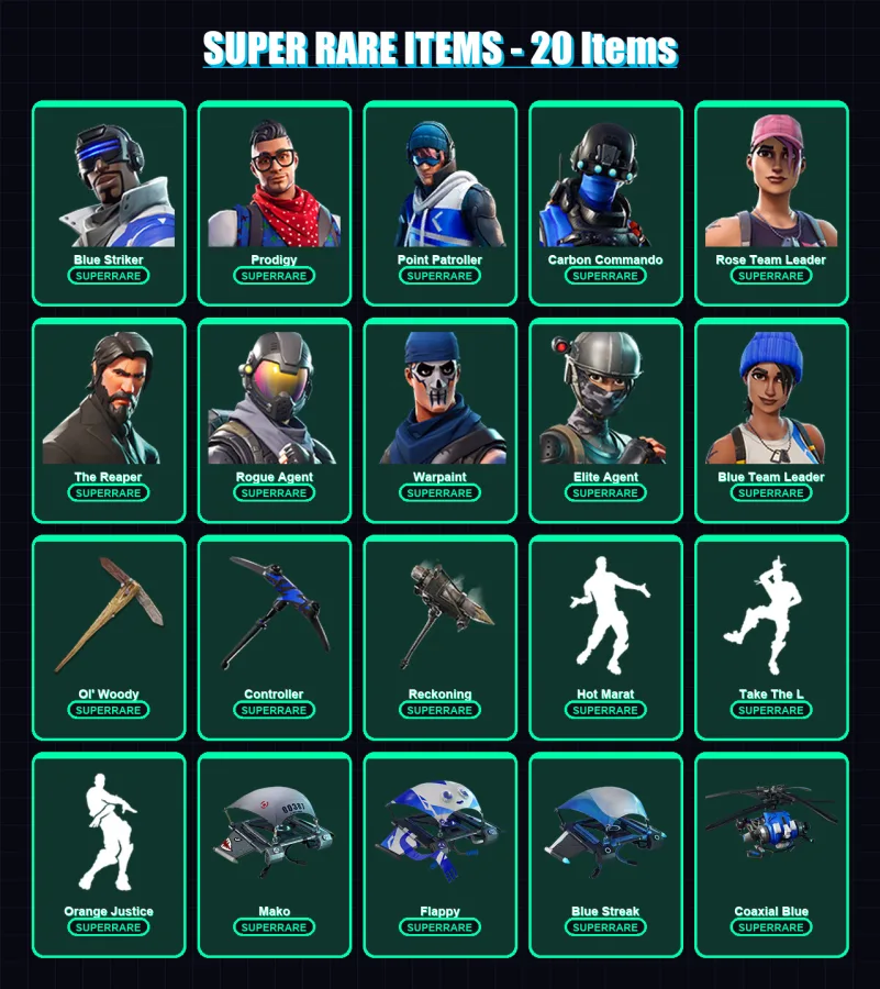 [PS4/PS5/XBOX/PC] | Blue Striker | Prodigy | Point Patroller | 44 skin | Lv541