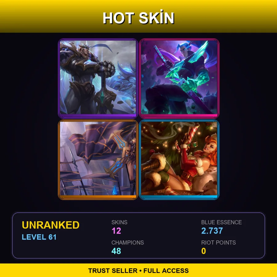 VN | Lv61 | Unranked | 12 Skin | 48 Champ