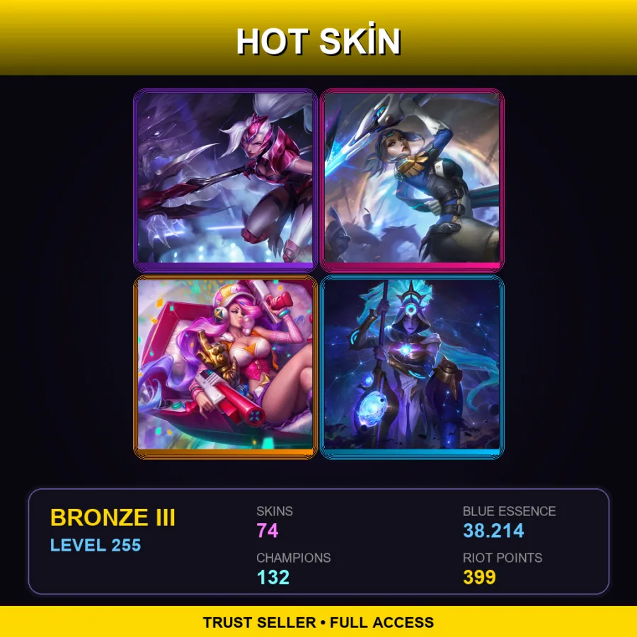 BR | Lv255 | Bronze III | 74 Skin | 132 Champ