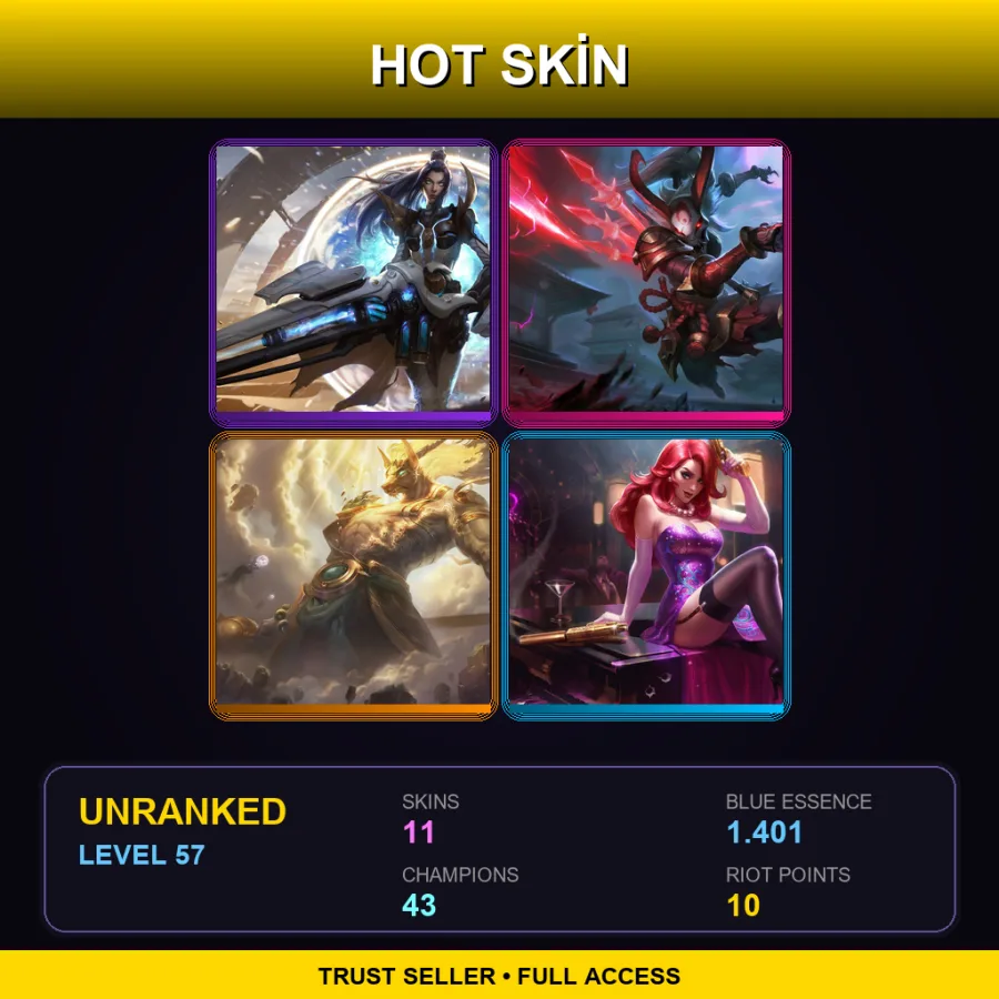 EUNE | Lv57 | Unranked | 11 Skin | 43 Champ — Earnest Elf Tristana