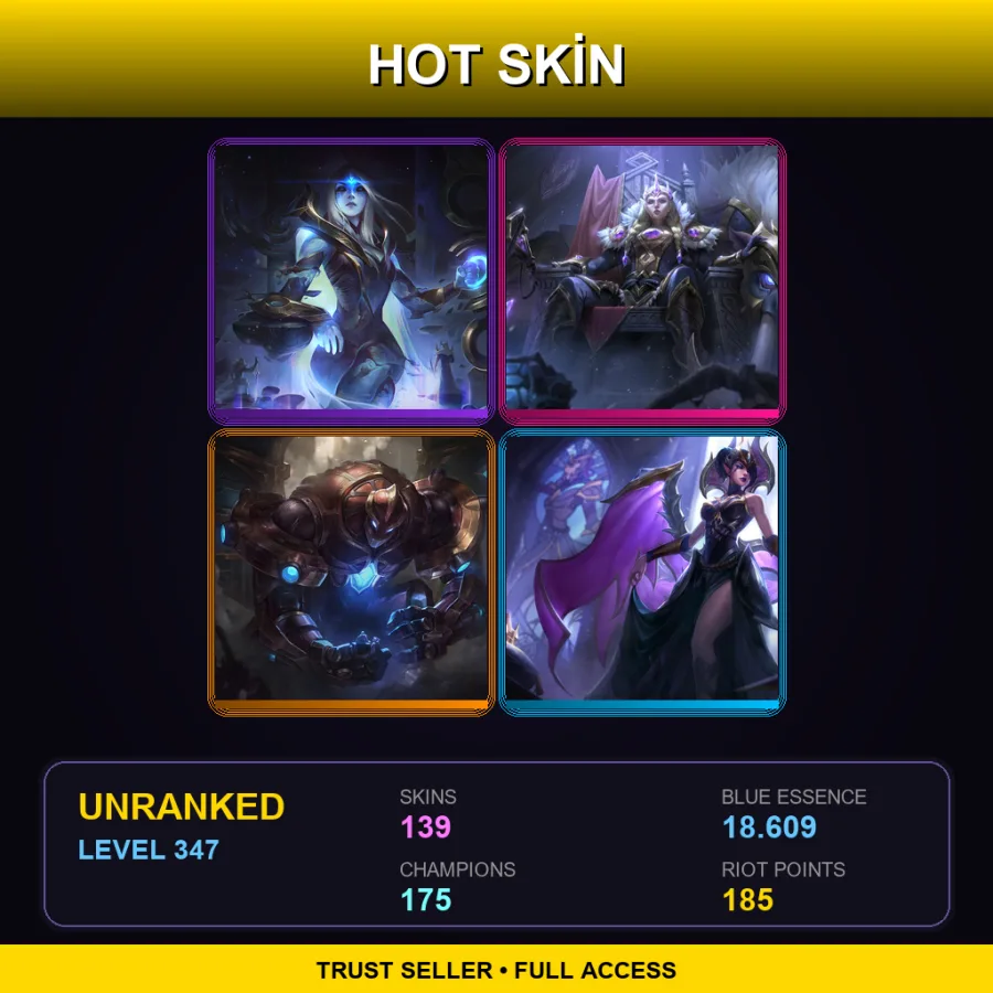 BR | Lv347 | Unranked | 139 Skin | 175 Champ