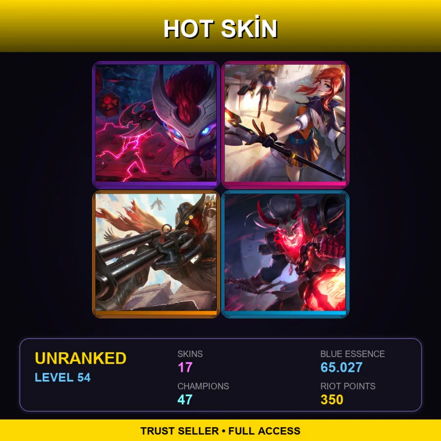 LAS | Lv54 | Unranked | 17 Skin | 47 Champ