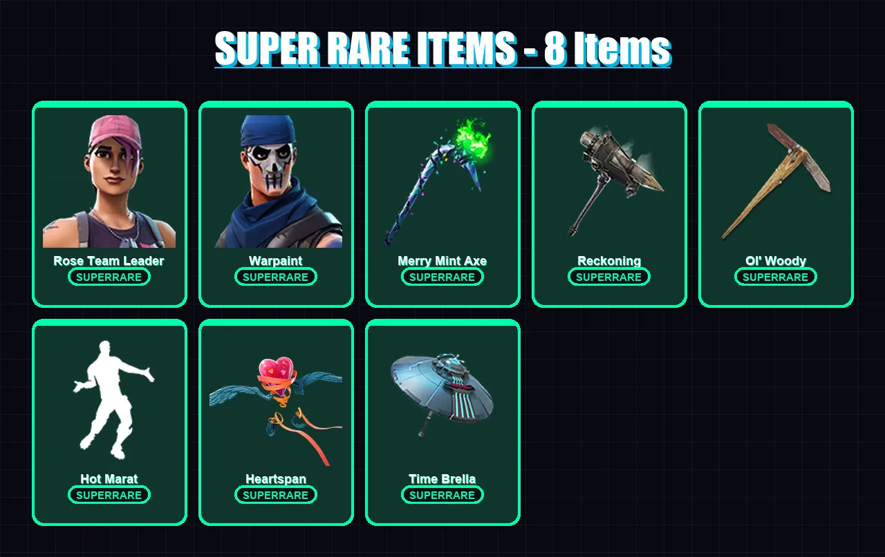 [PC/XBOX/PSN] | Rose Team Leader | Warpaint | Dire | Gear Specialist Maya | Hybrid | 63 skin | 73 pickaxe | 66 emote | 65 glider | Lv735