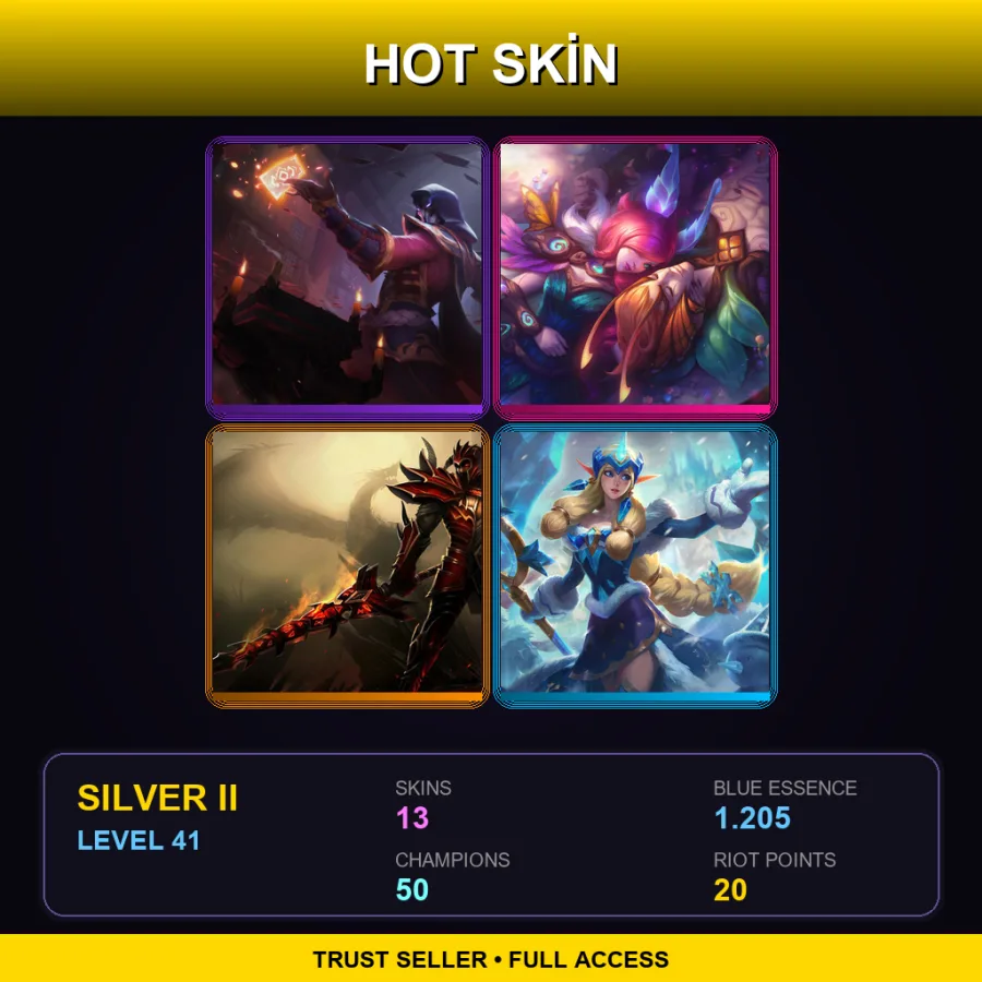 BR | Lv41 | Silver II | 13 Skin | 50 Champ