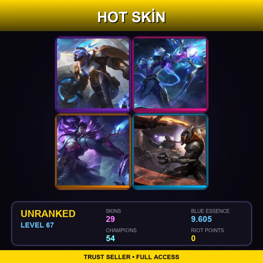 SG | Lv67 | Unranked | 29 Skin | 54 Champ — Psyops Sona