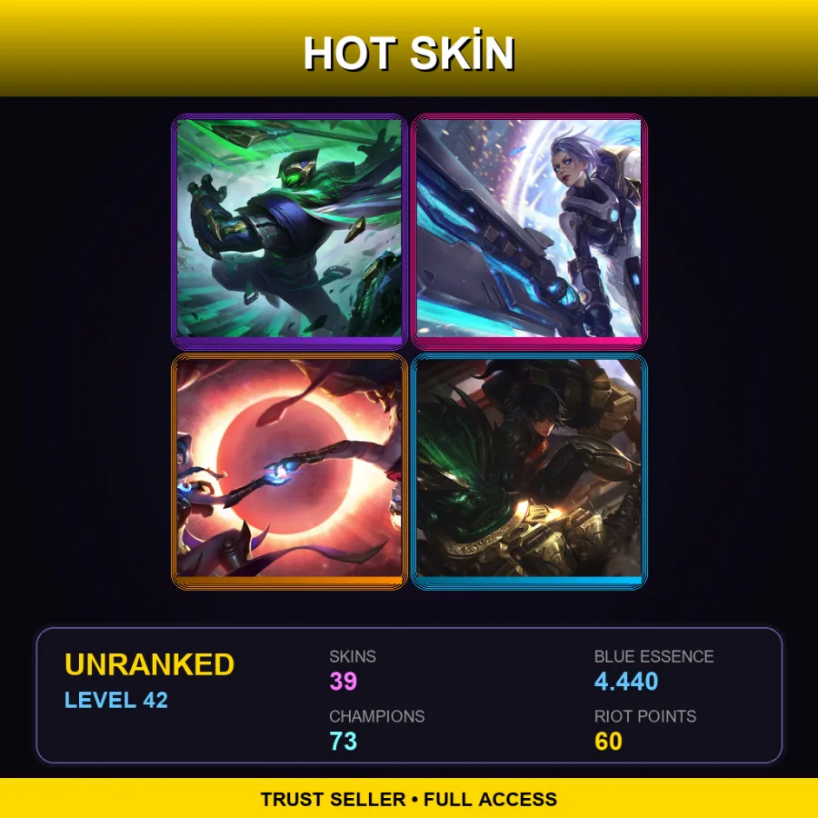 BR | Lv42 | Unranked | 39 Skin | 73 Champ
