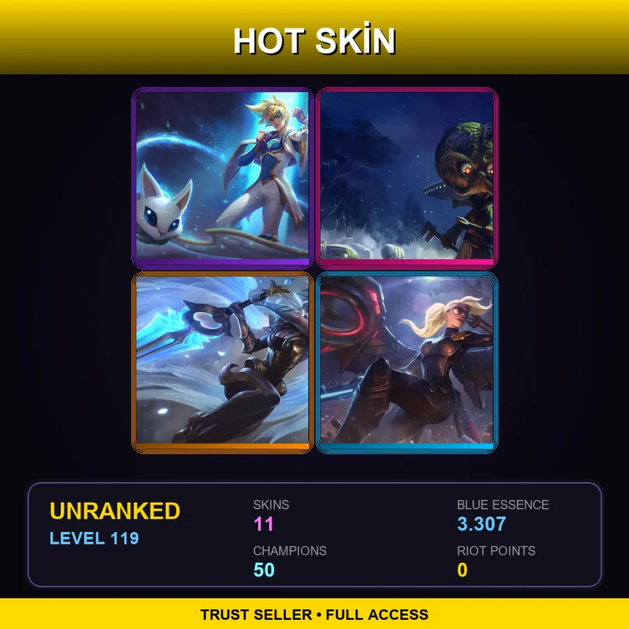 LAN | Lv119 | Unranked | 11 Skin | 50 Champ — Alien Invader Heimerdinger
