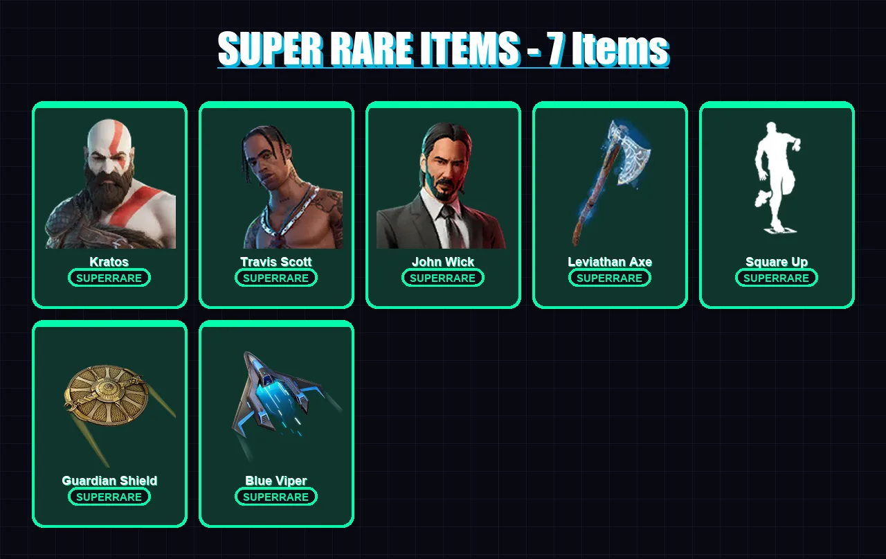 [PC/XBOX] | Kratos | Travis Scott | John Wick | Midas | Gear Specialist Maya | 67 skin | 54 pickaxe | 45 emote | 42 glider | Lv420