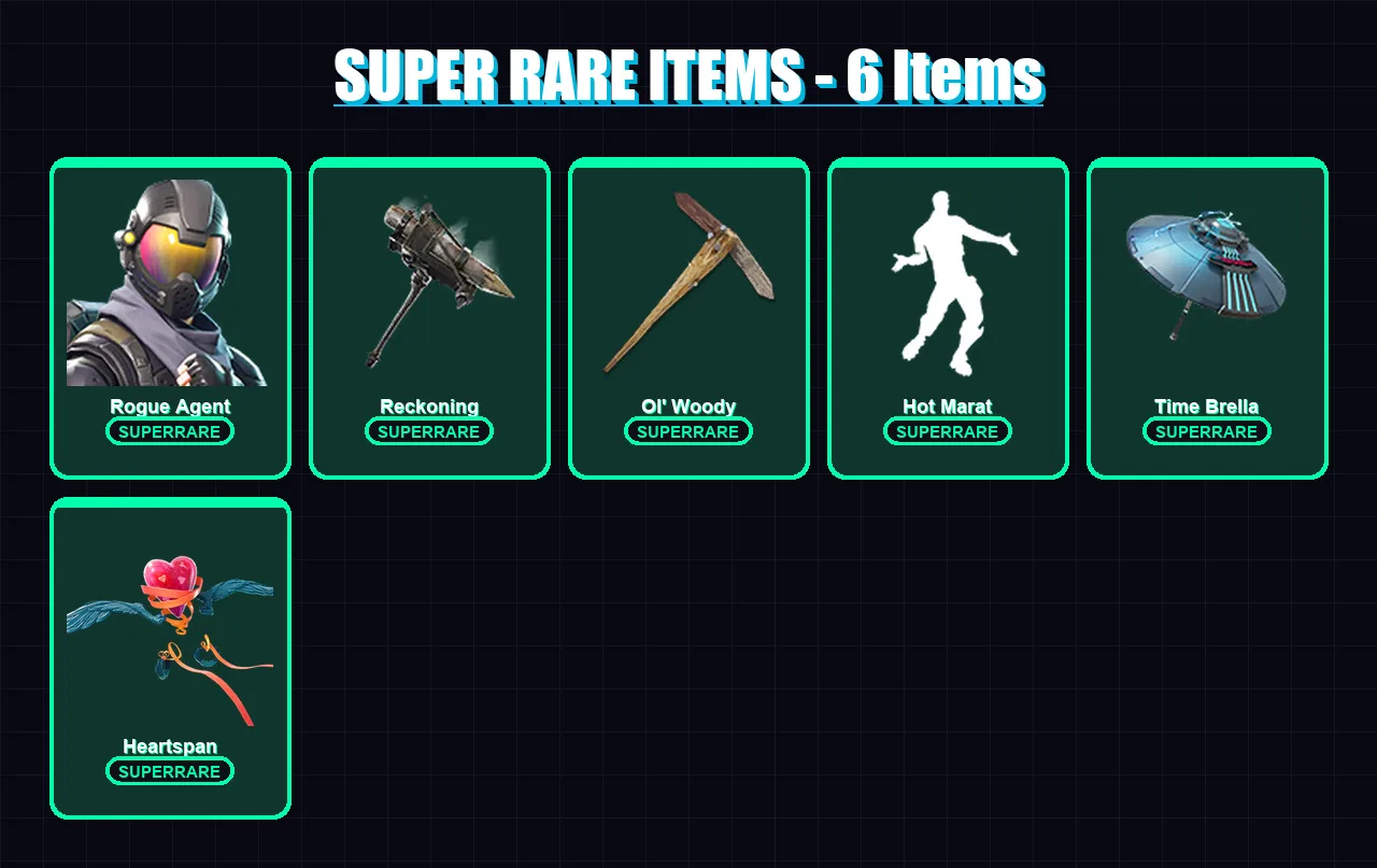 [PC] | Rogue Agent | Zenith | The Ice King | Lynx | Frozen Raven | 114 skin | 93 pickaxe | 105 emote | 100 glider | Lv1148