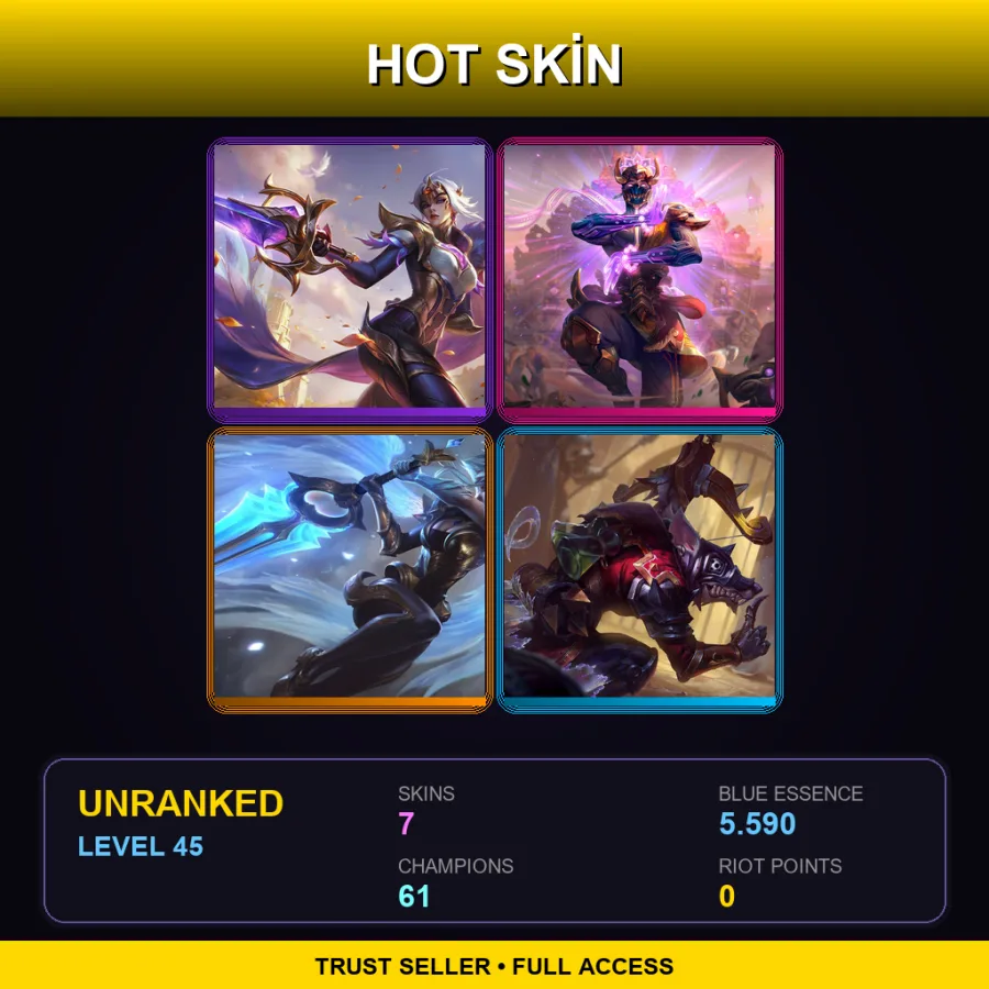NA | Lv45 | Unranked | 7 Skin | 61 Champ
