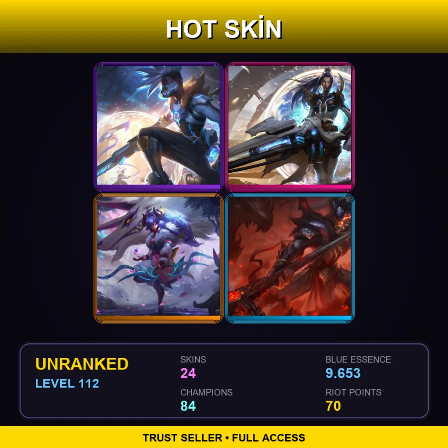 EUNE | Lv112 | Unranked | 24 Skin | 84 Champ