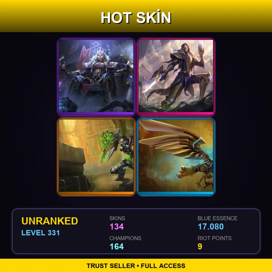 VN | Lv331 | Unranked | 134 Skin | 164 Champ — Sweetheart Xayah