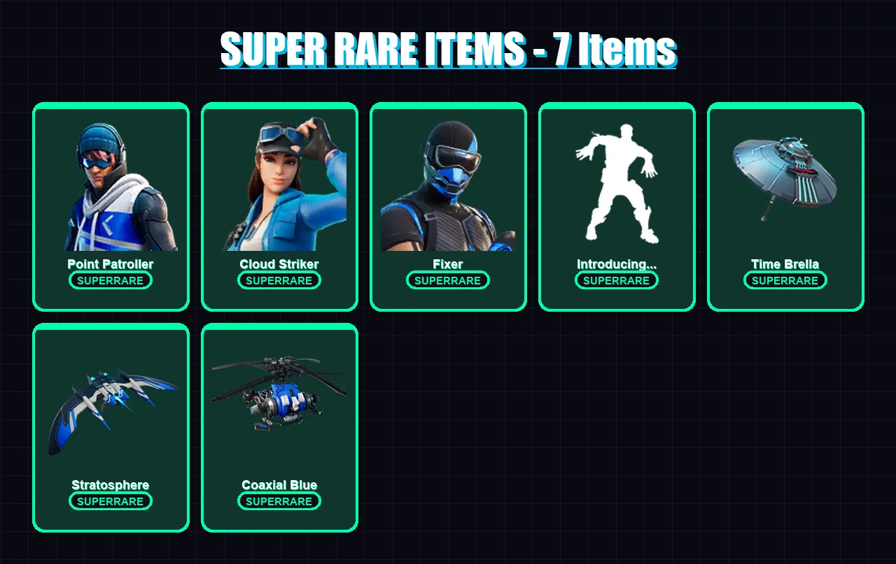 [PS4/PS5/XBOX/PC] | Point Patroller | Cloud Striker | Fixer | Vendetta | Eternal Knight | 149 skin | 159 pickaxe | 133 emote | 135 glider | Lv2453
