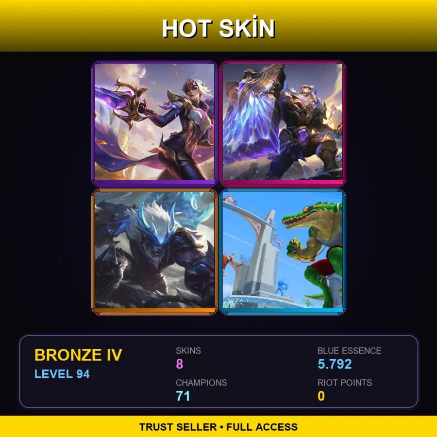 LAS | Lv94 | Bronze IV | 8 Skin | 71 Champ