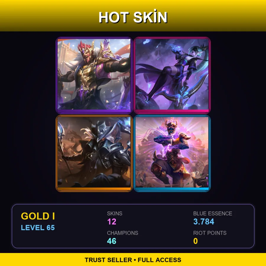 LAS | Lv65 | Gold I | 12 Skin | 46 Champ