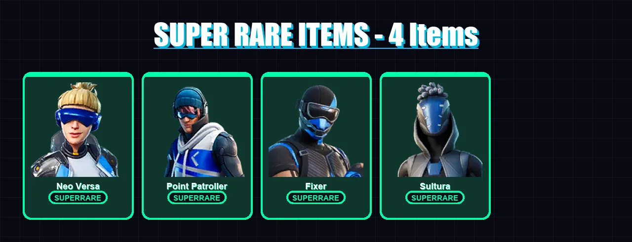 [PC/XBOX] | Neo Versa | Point Patroller | Fixer | Sultura | Galaxia | 161 skin | 204 pickaxe | 115 emote | 150 glider | Lv2217