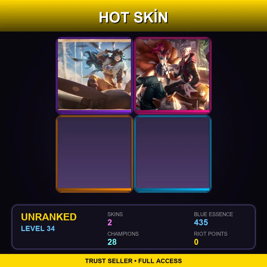 EUW | Lv34 | Unranked | 2 Skin | 28 Champ