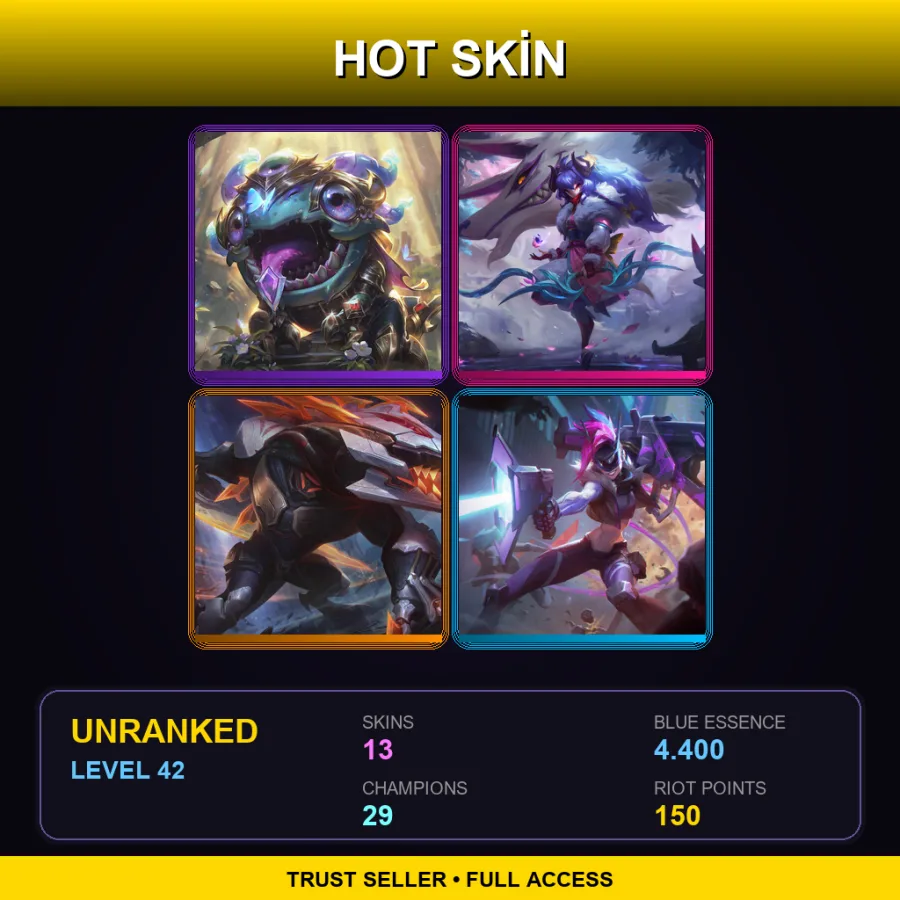 LAN | Lv42 | Unranked | 13 Skin | 29 Champ