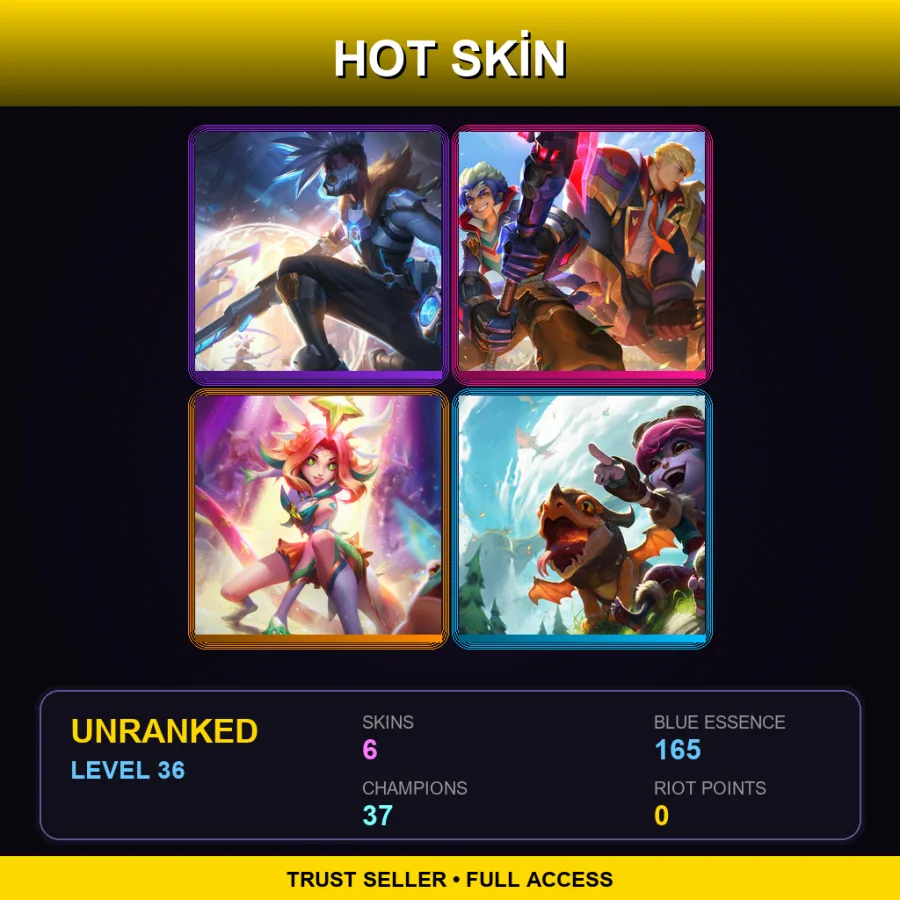 LAS | Lv36 | Unranked | 6 Skin | 37 Champ