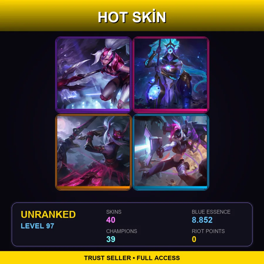 SG | Lv97 | Unranked | 40 Skin | 39 Champ