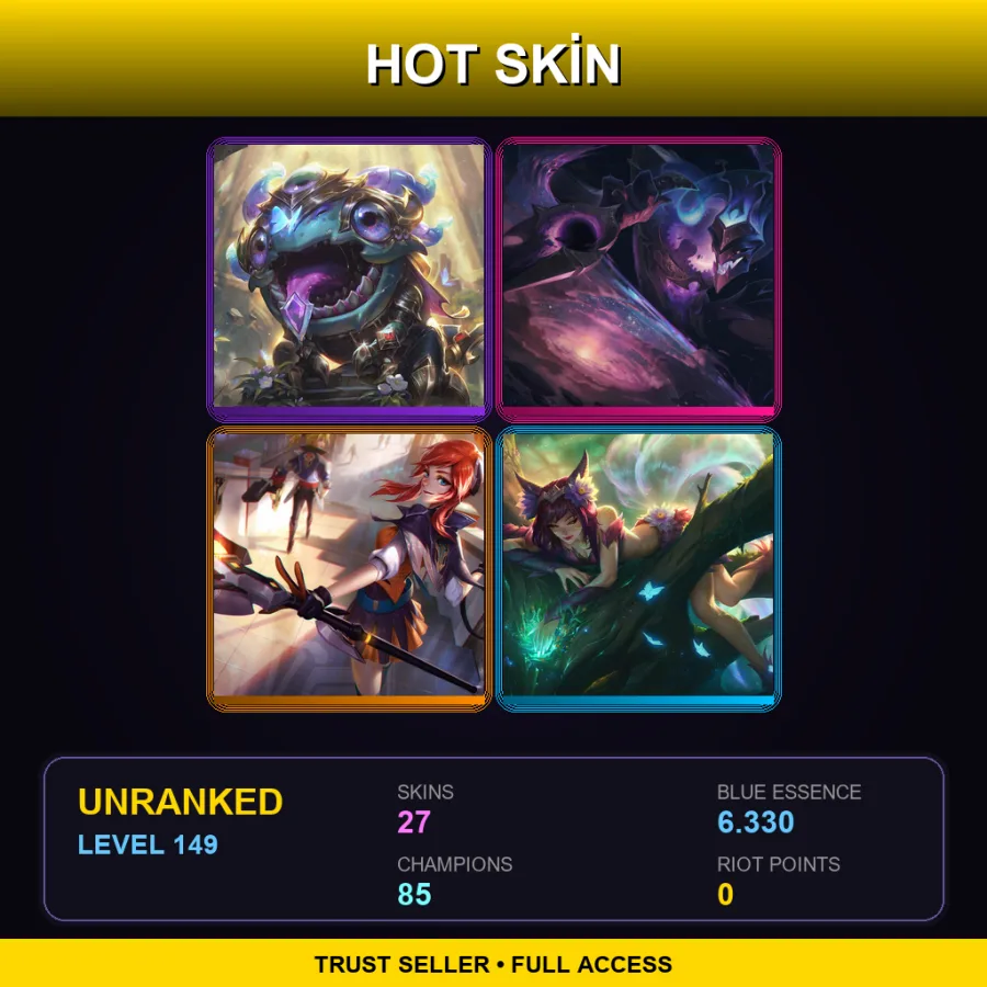 EUW | Lv149 | Unranked | 27 Skin | 85 Champ