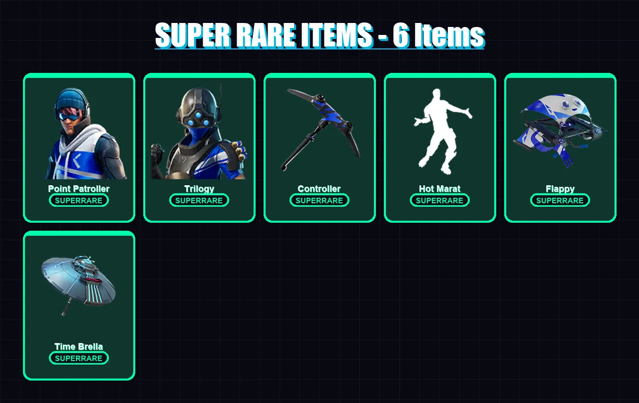 [PS4/PS5/XBOX/PC] | Point Patroller | Trilogy | Catalyst | The Scientist | Blackheart | 43 skin | 63 pickaxe | 66 emote | 83 glider | Lv1471 — Fortnite account