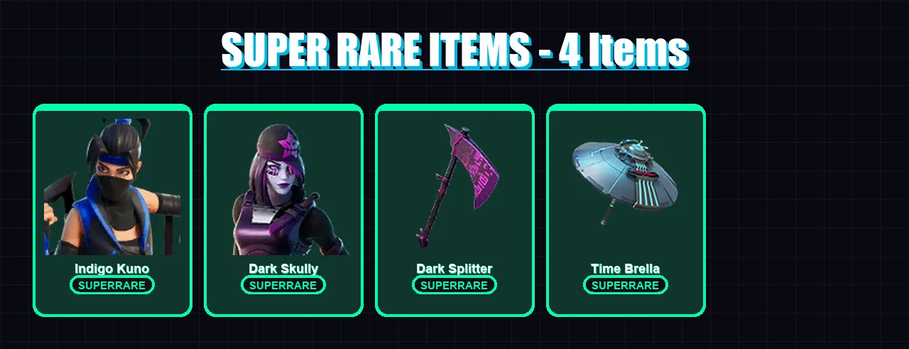 [PC/PSN] | Indigo Kuno | Dark Skully | Nezumi | Joey | The Ageless | 87 skin | 115 pickaxe | 67 emote | 90 glider | Lv1379