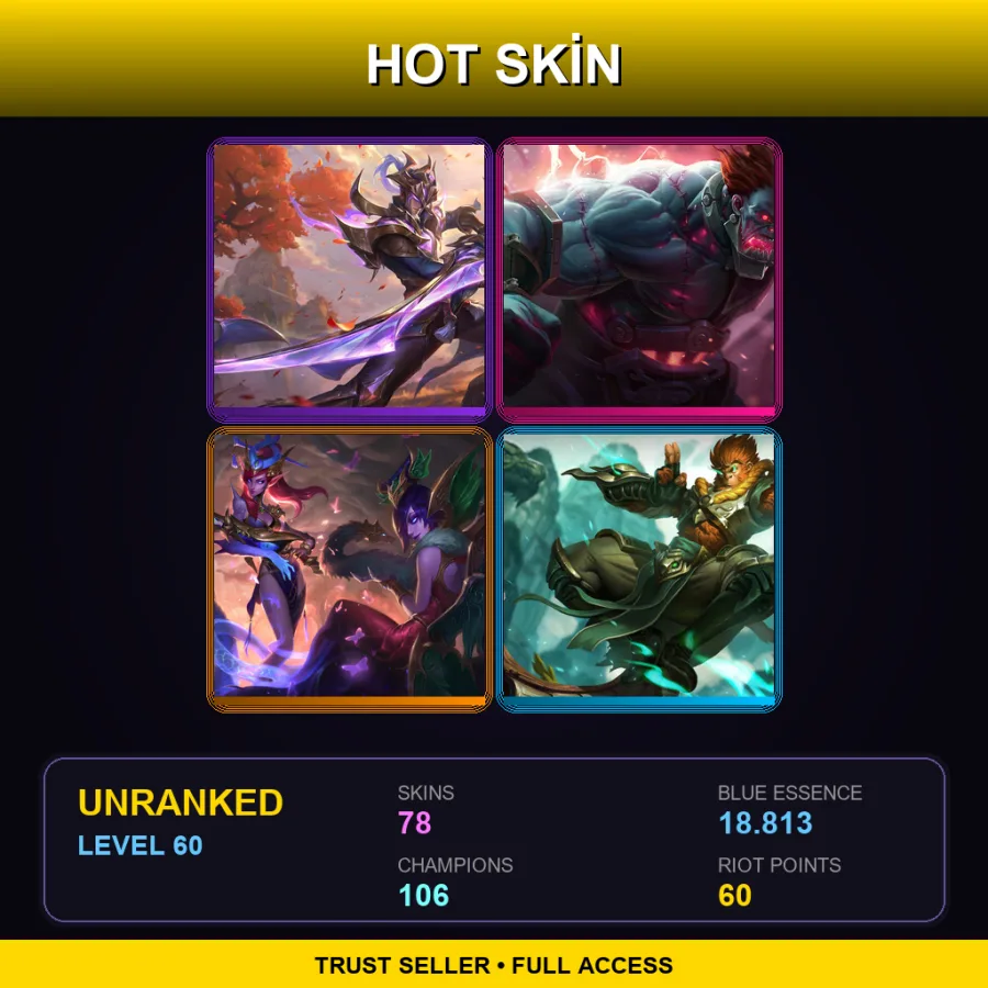 EUW | Lv60 | Unranked | 78 Skin | 106 Champ — Augmented Singed