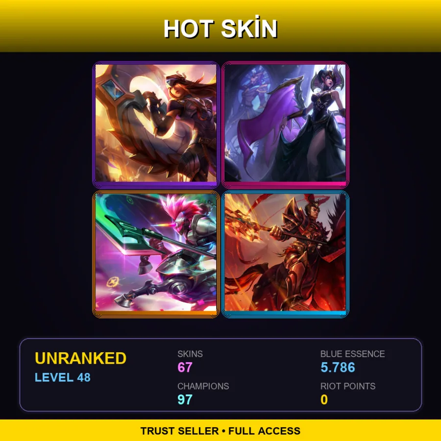 SG | Lv48 | Unranked | 67 Skin | 97 Champ