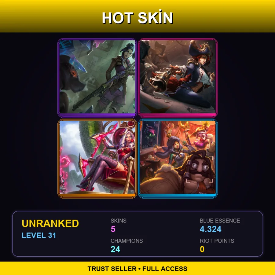 LAS | Lv31 | Unranked | 5 Skin | 24 Champ