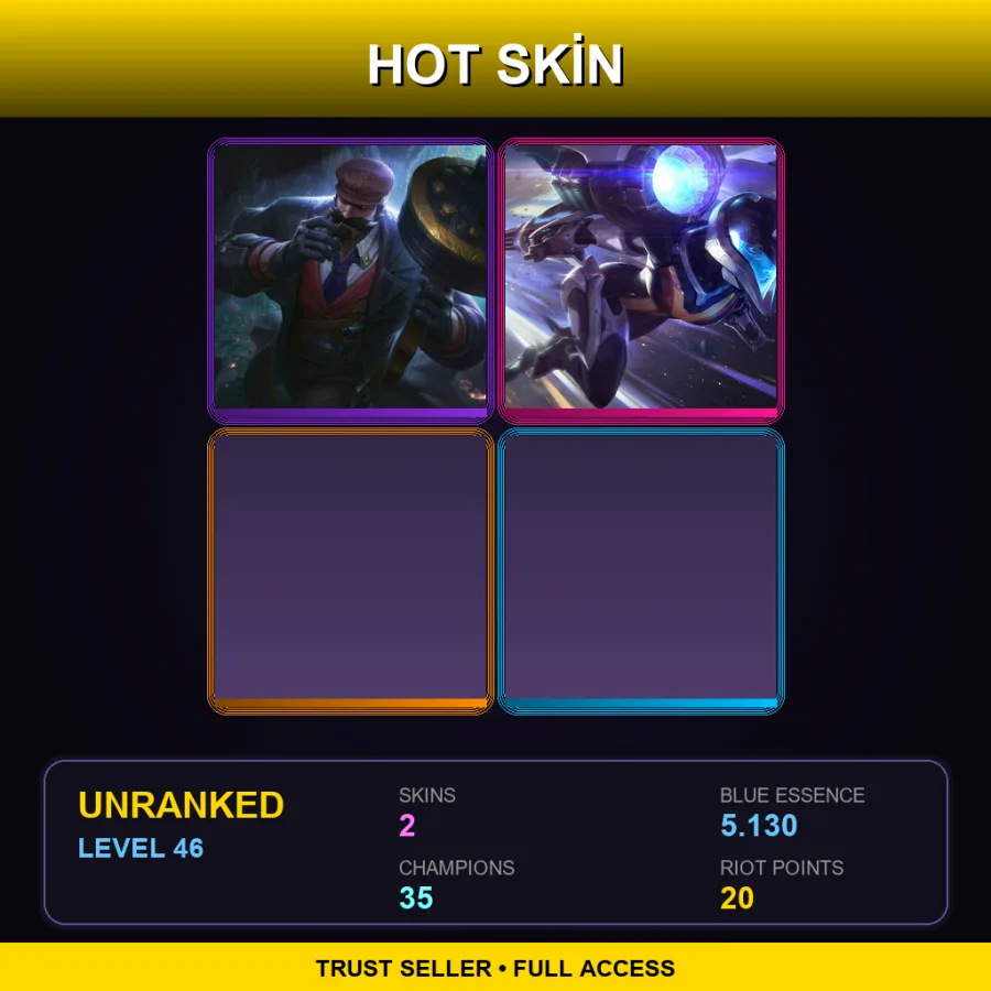NA | Lv46 | Unranked | 2 Skin | 35 Champ