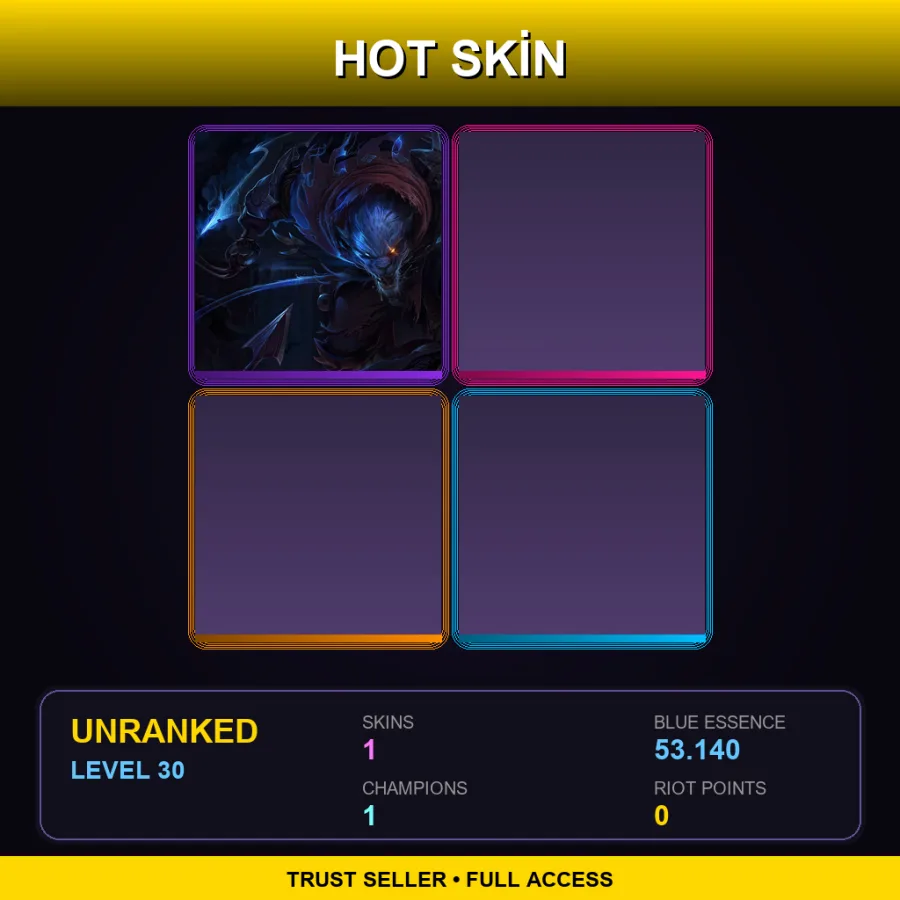 TR | Night Hunter Rengar | 1 Skin | 1 Champ | Lv30