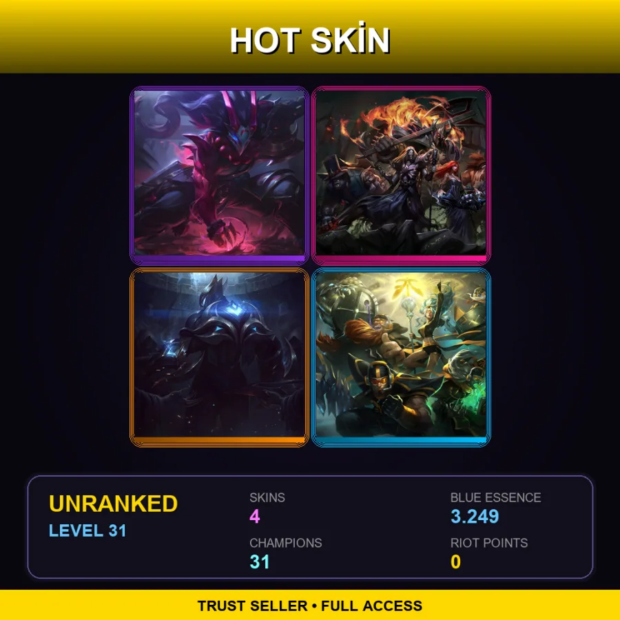 LAS | Lv31 | Unranked | 4 Skin | 31 Champ