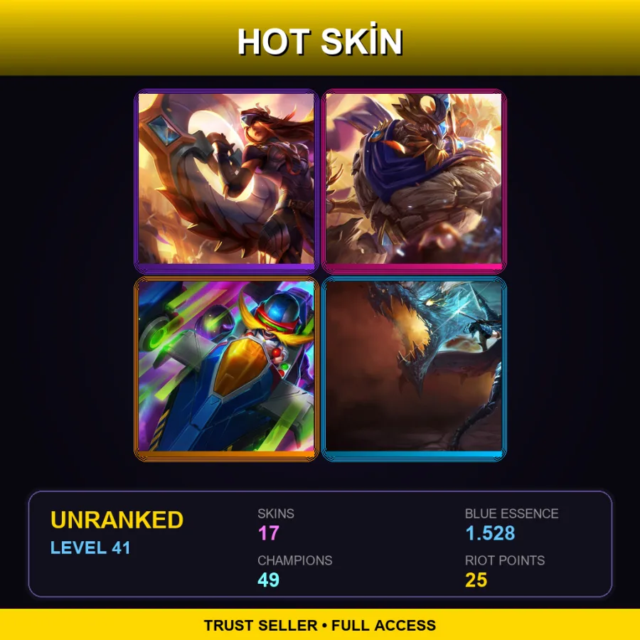 LAN | Lv41 | Unranked | 17 Skin | 49 Champ