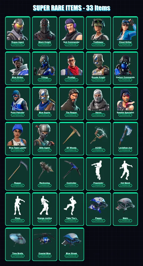 [PS4/PS5/XBOX/PC] | Rogue Agent | Black Knight | Sub Commander | 209 skin | Lv2660