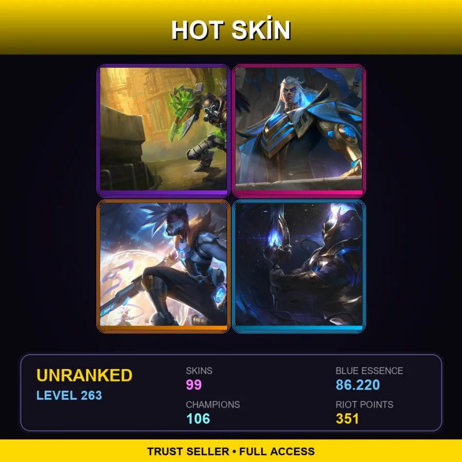 NA | Lv263 | Unranked | 99 Skin | 106 Champ — Infernal Amumu