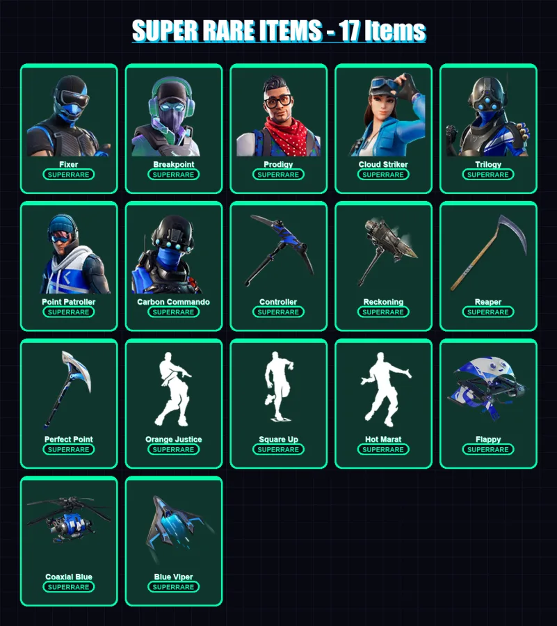 [PC/XBOX/PSN] | Fixer | Breakpoint | Prodigy | Cloud Striker | Trilogy | 68 skin | 70 pickaxe | 93 emote | 70 glider | Lv982 — Fortnite account